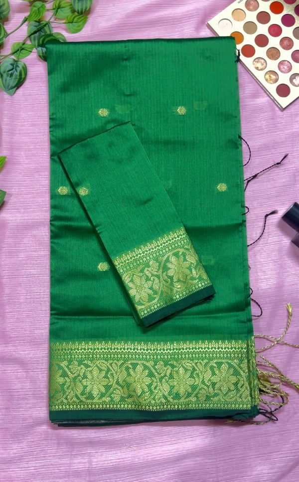 টাঙ্গাইল নকশী পাড় শাড়ি—সবুজ