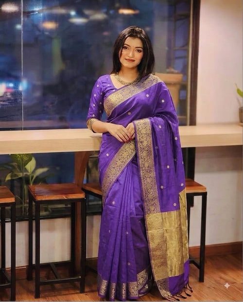 টাঙ্গাইল নকশী পাড় শাড়ি—পার্পল