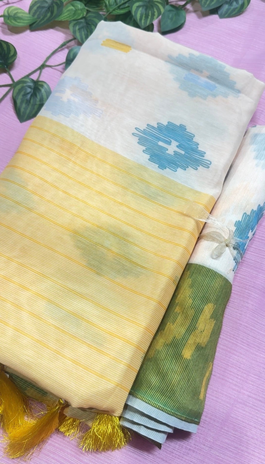 জামদানি মোটিফ - চান্দেরি সিল্ক শাড়ি