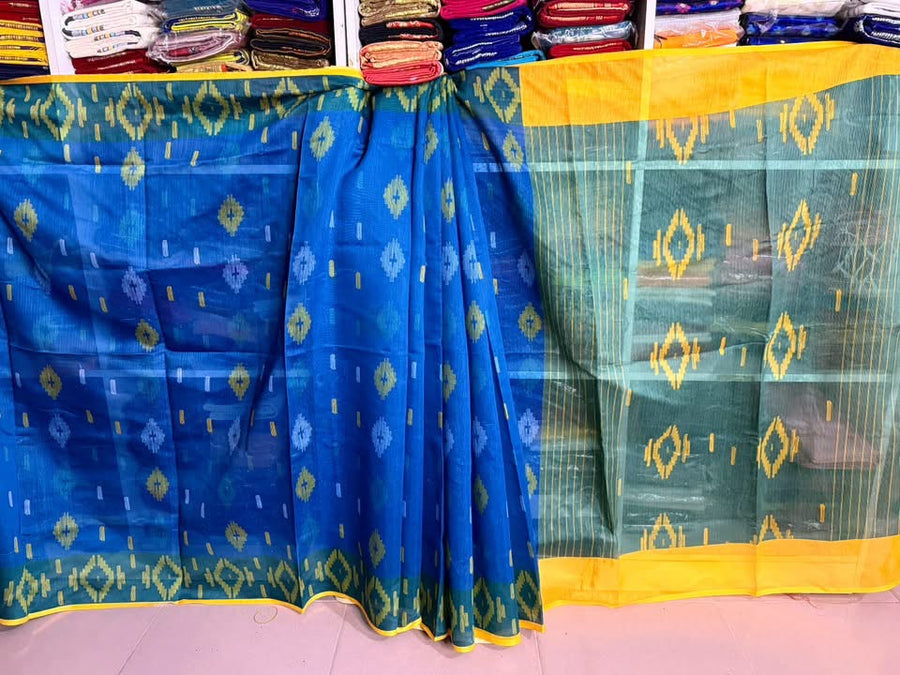 জামদানি মোটিফ - চান্দেরি সিল্ক শাড়ি